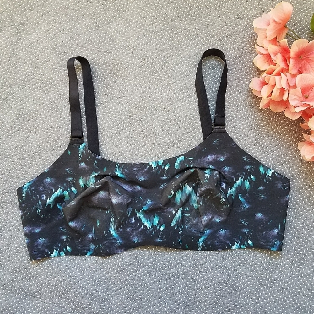 Knix by Knixwear Evolution Bra Black Teal Print